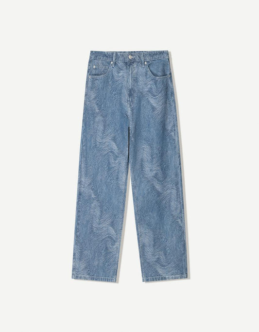BAGGY PRINTED JEANS