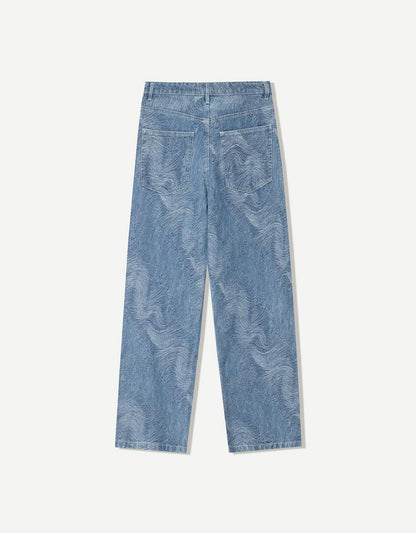 BAGGY PRINTED JEANS