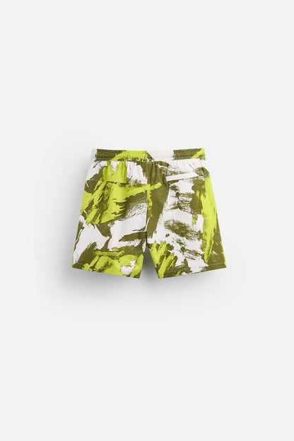 ABSTRACT PRINT REGULAR SWIMMING TRUNKS