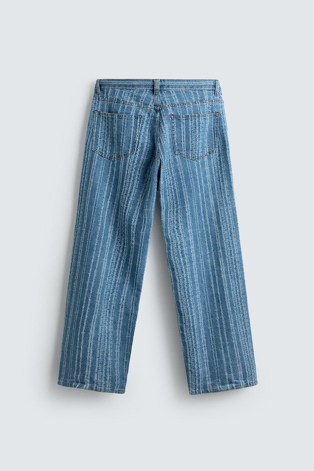 TEXTURED STRIPE JEANS