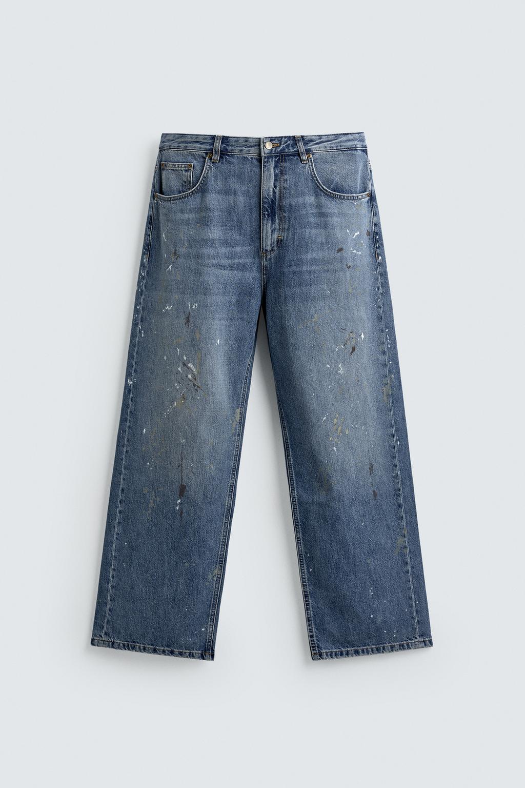 BAGGY FIT JEANS WITH PAINT SPLATTER