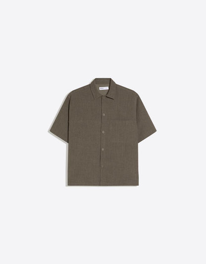 SHORT SLEEVE BOXY TAILORED FIT SHIRT