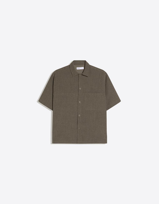 SHORT SLEEVE BOXY TAILORED FIT SHIRT