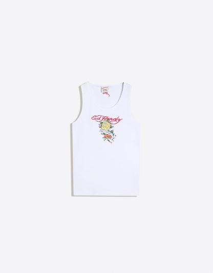 ED HARDY X BERSHKA PRINT VEST TOP