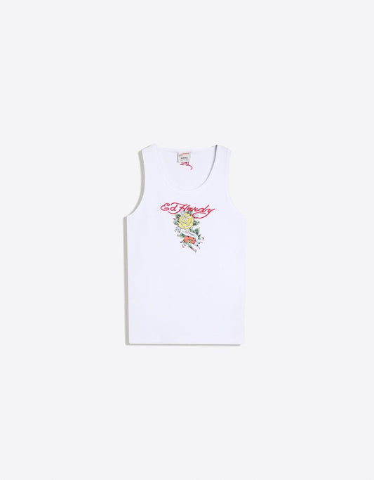 ED HARDY X BERSHKA PRINT VEST TOP