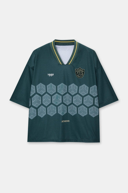 STWD ATHENS BOXY FOOTBALL T-SHIRT