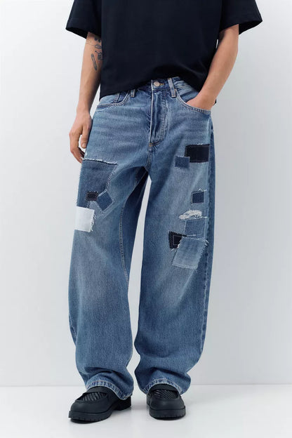 BAGGY PATCHWORK JEANS