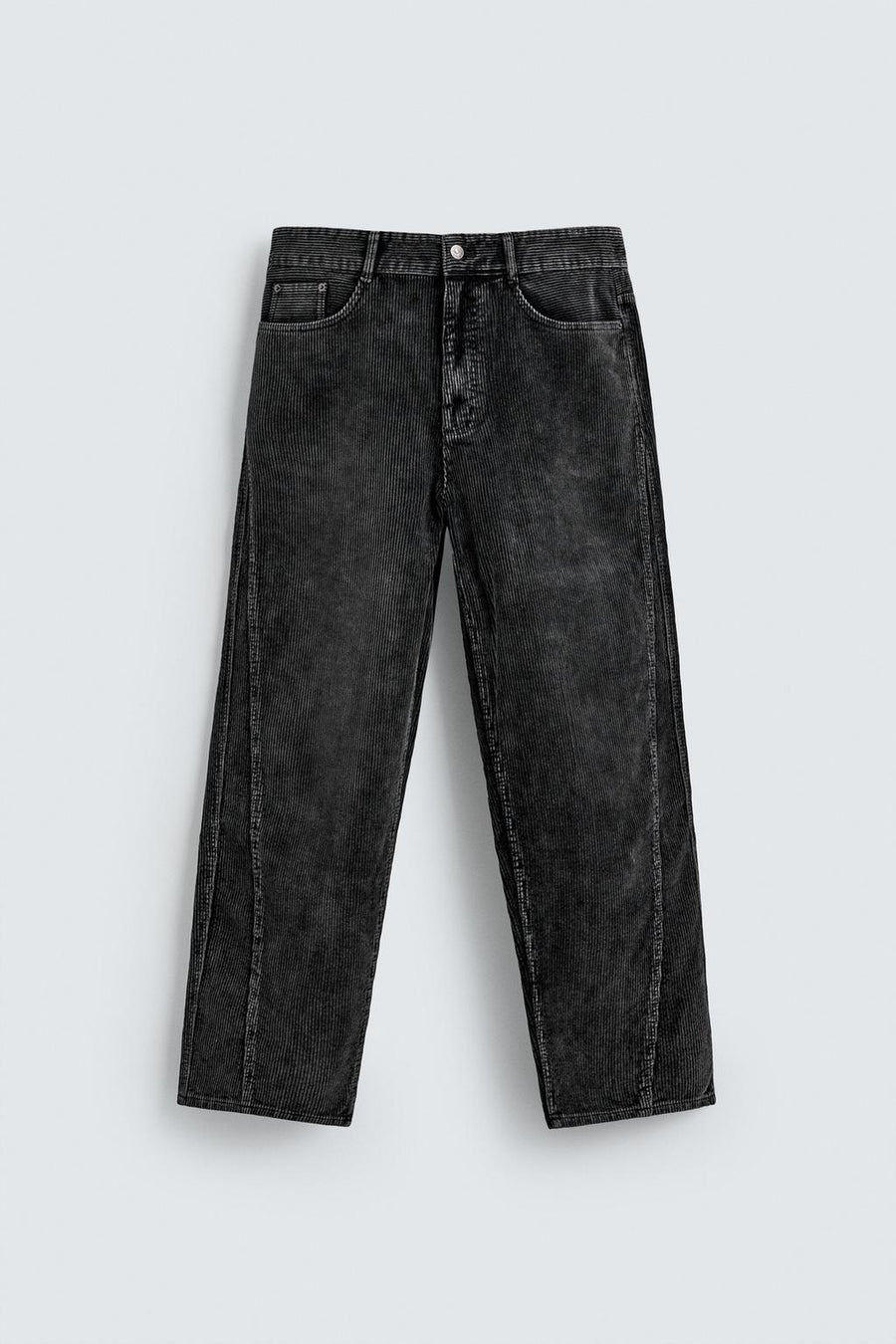 CORDUROY BAGGY TROUSERS WITH TWISTED SEAMS