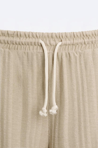 STRIPED JACQUARD TROUSERS
