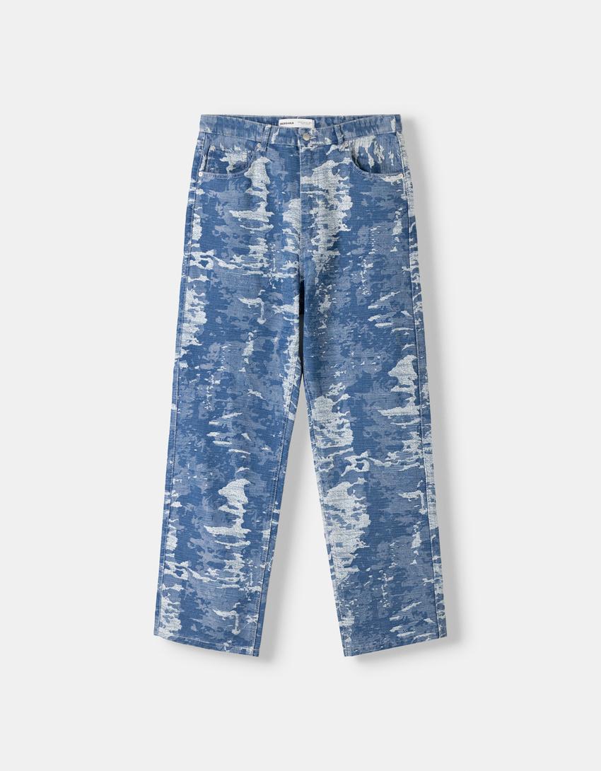 BAGGY PRINTED JEANS
