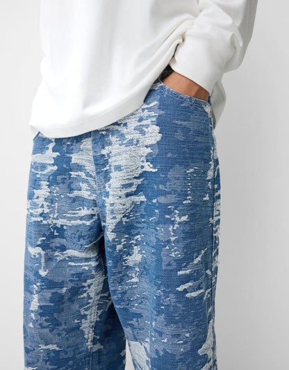 BAGGY PRINT JEANS