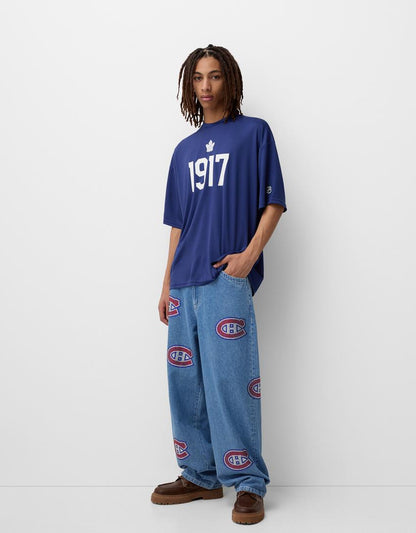 NHL BAGGY JEANS WITH PATCHES