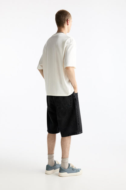 BAGGY DENIM BERMUDA SHORTS