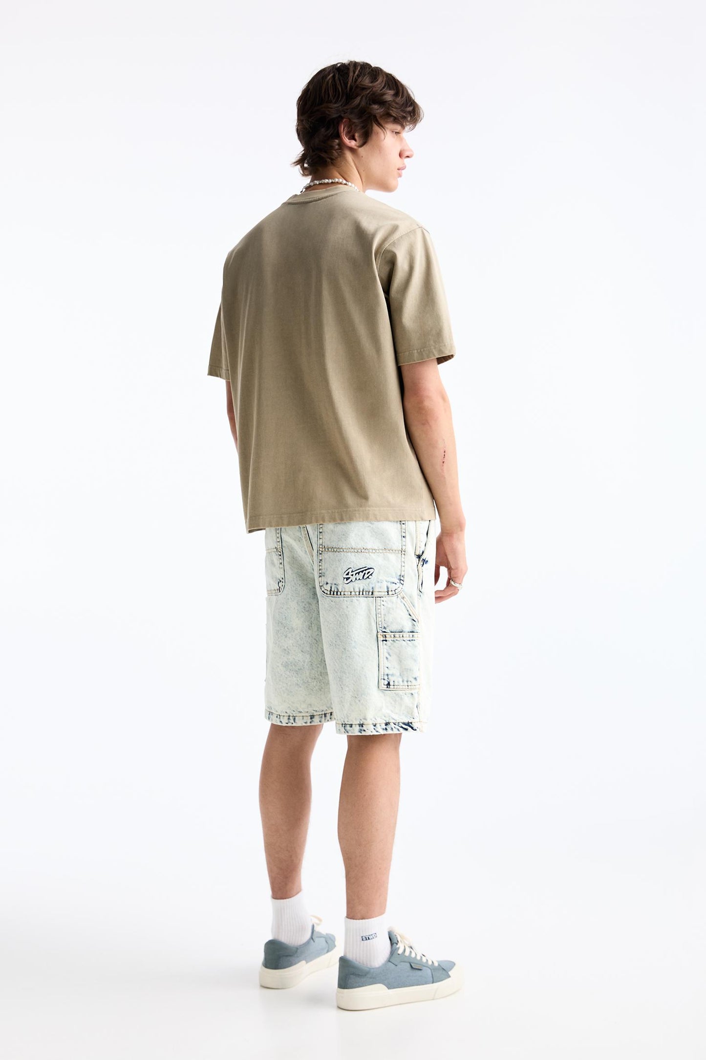 DENIM CARPENTER BERMUDA SHORTS