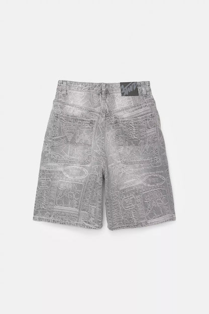 JACQUARD DENIM BERMUDA SHORTS