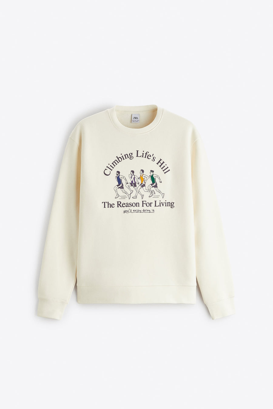 CONTRAST PRINT SWEATSHIRT