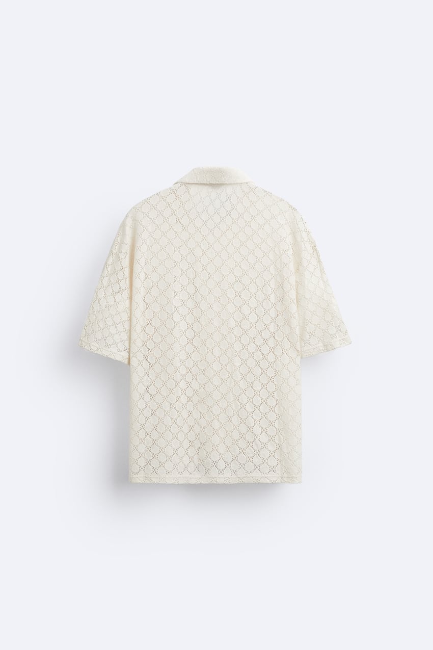 TEXTURED CROCHET SHIRT