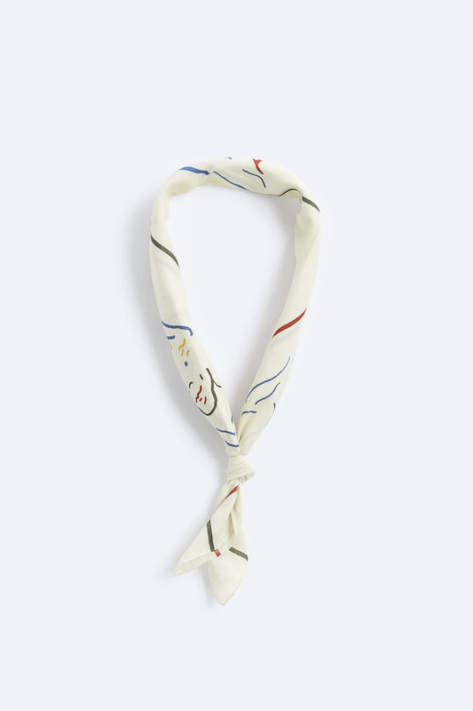 Abstract print bandana, Bandana scarf, Printed bandana, Fashion accessory, Square bandana, Unisex bandana, Versatile bandana, Multifunctional bandana, Lightweight bandana, Cotton bandana,