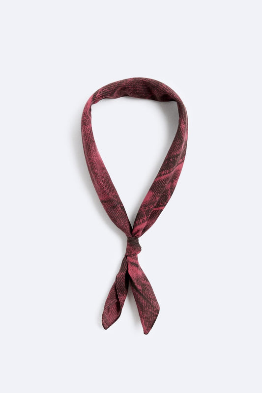 PRINTED DENIM-EFFECT BANDANA