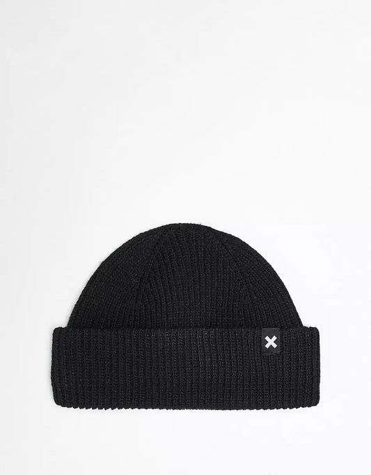 UNISEX FISHERMAN BEANIE IN BLACK