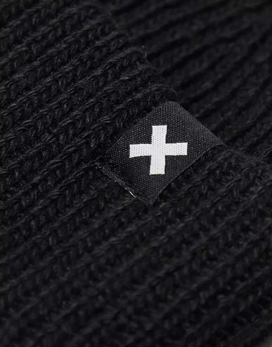 UNISEX FISHERMAN BEANIE IN BLACK