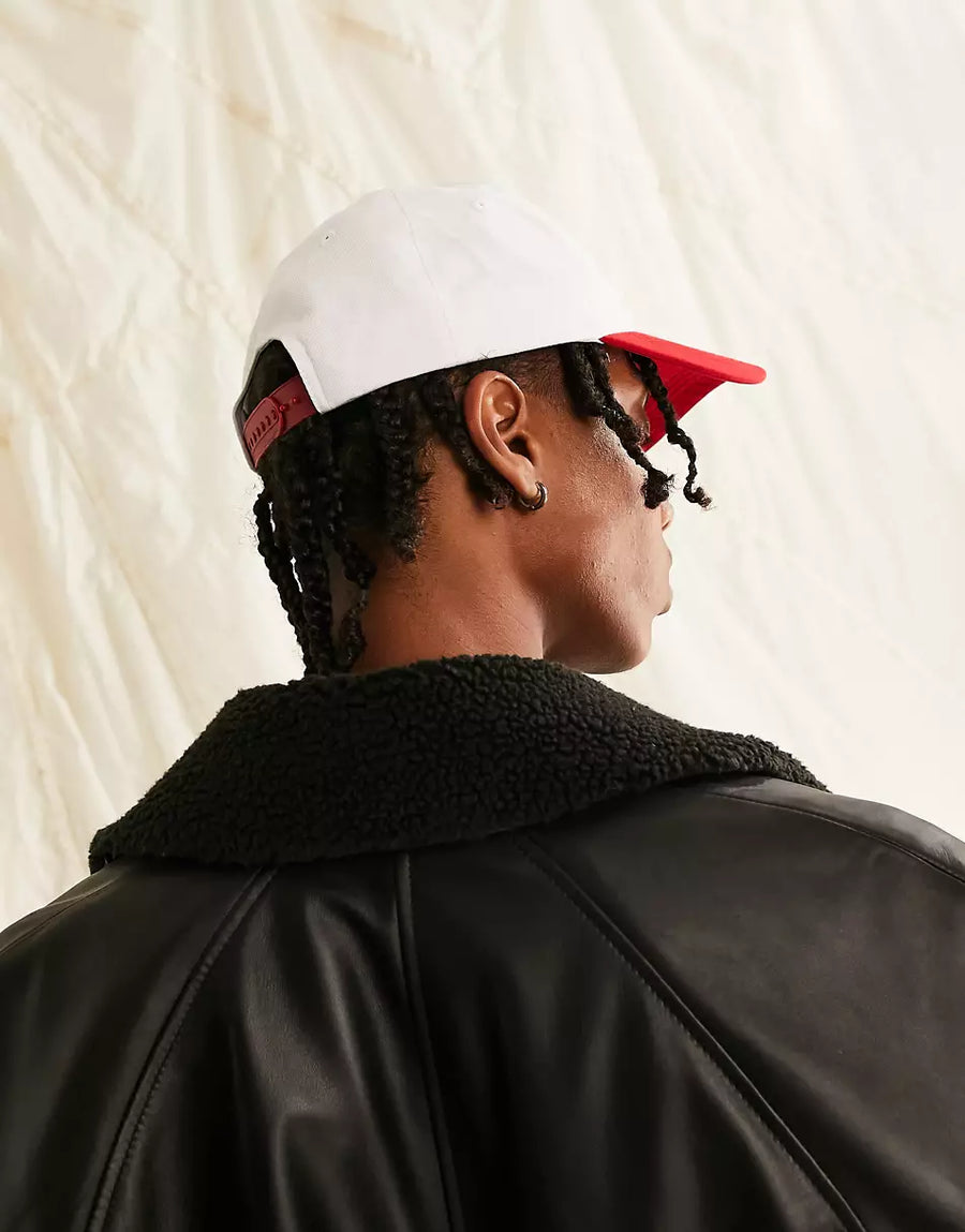 SNAPBACK CAP WITH CHERRY FLAME EMBROIDERY