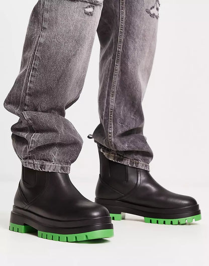 LONDON REBEL X CHUNKY CHELSEA BOOTS WITH CONTRAST SOLE