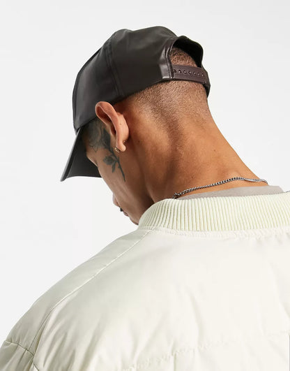 PU BASEBALL CAP IN DARK BROWN