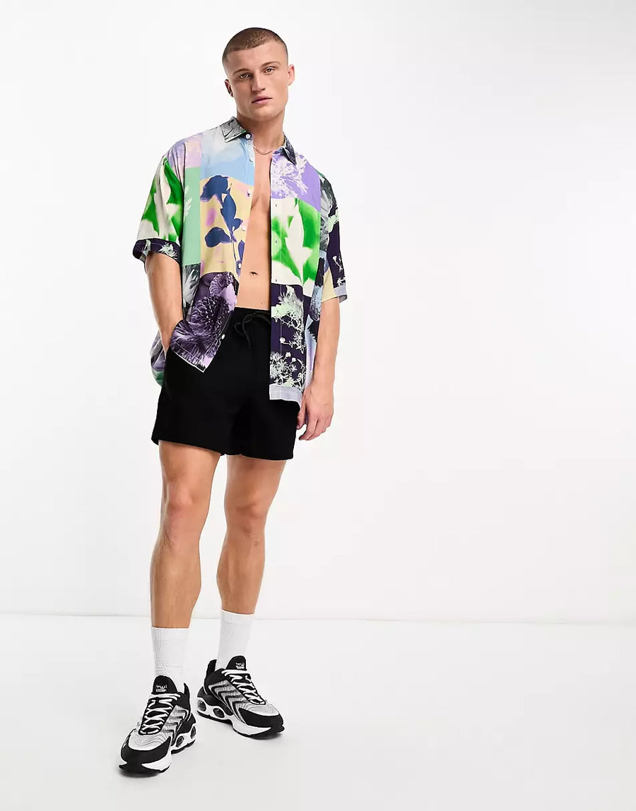BOXY OVERSIZED SHIRT IN DIGITAL FLORAL PRINT