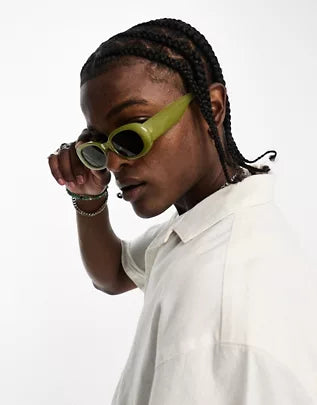 Green oversized sunglasses hot sale