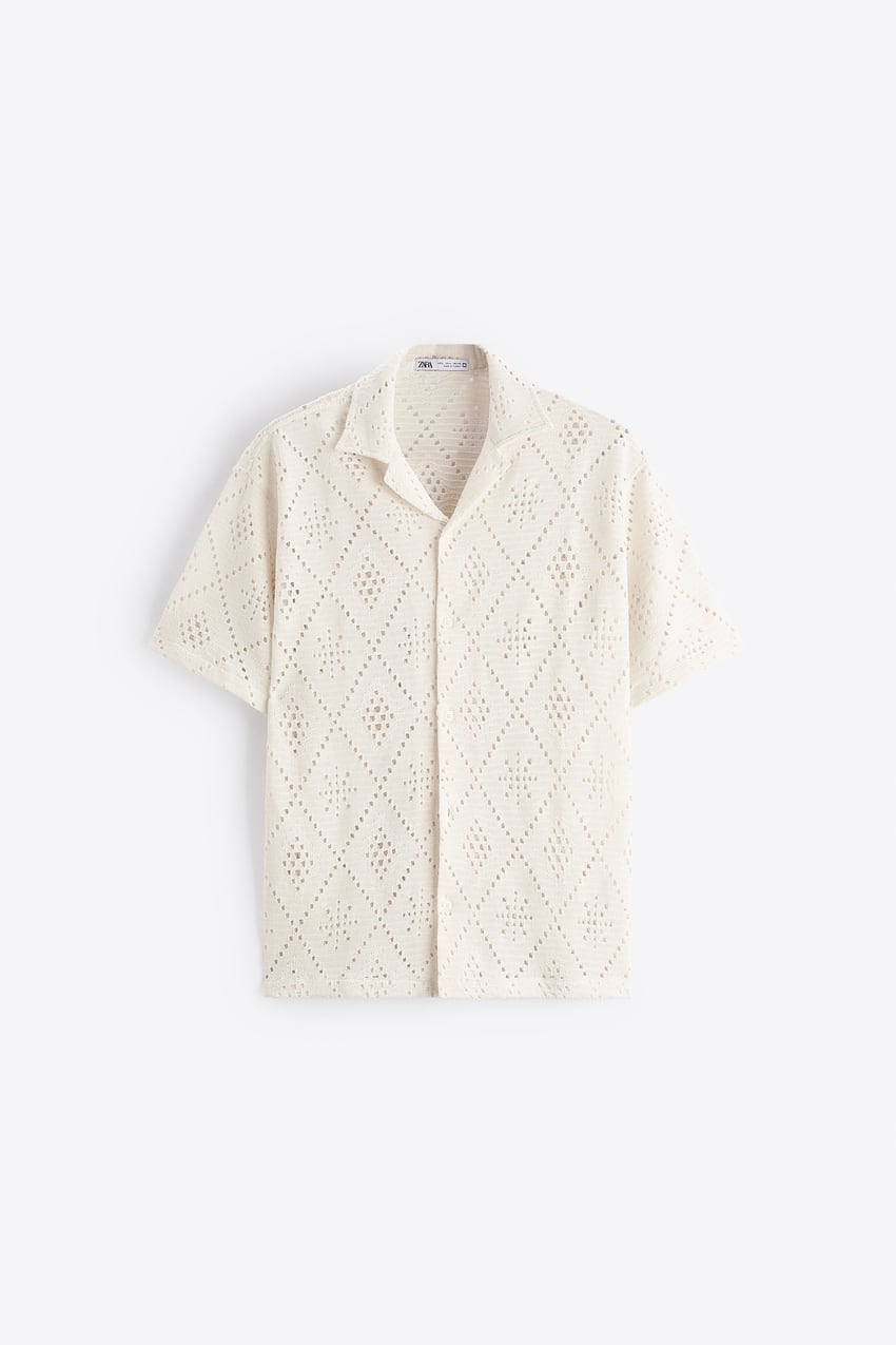 TEXTURED CROCHET SHIRT