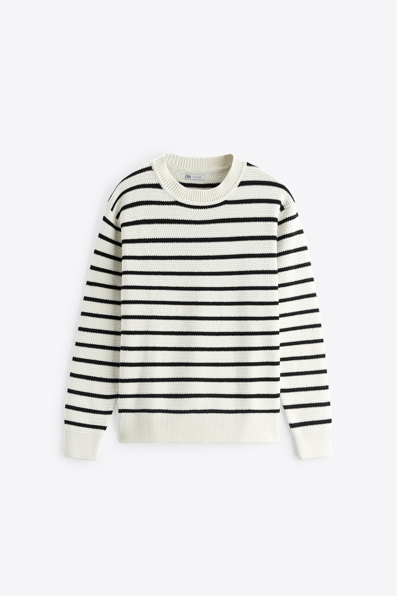 STRIPED COTTON SWEATER
