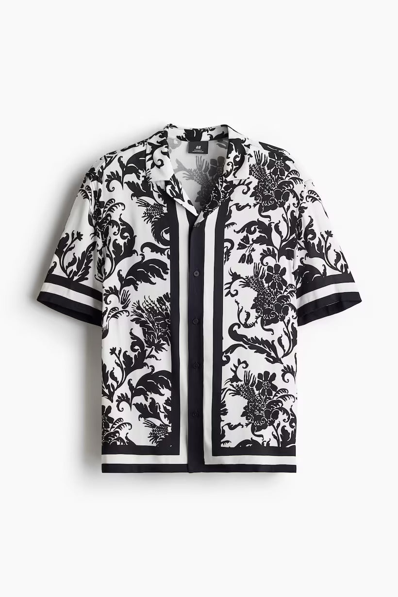 REGULAR FIT PATTERNED RESORT SHIRT