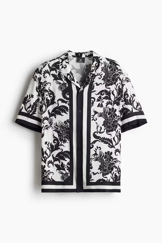 REGULAR FIT PATTERNED RESORT SHIRT