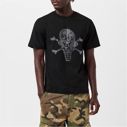 CONES & BONES CRYSTAL-EMBELLISHED COTTON T-SHIRT