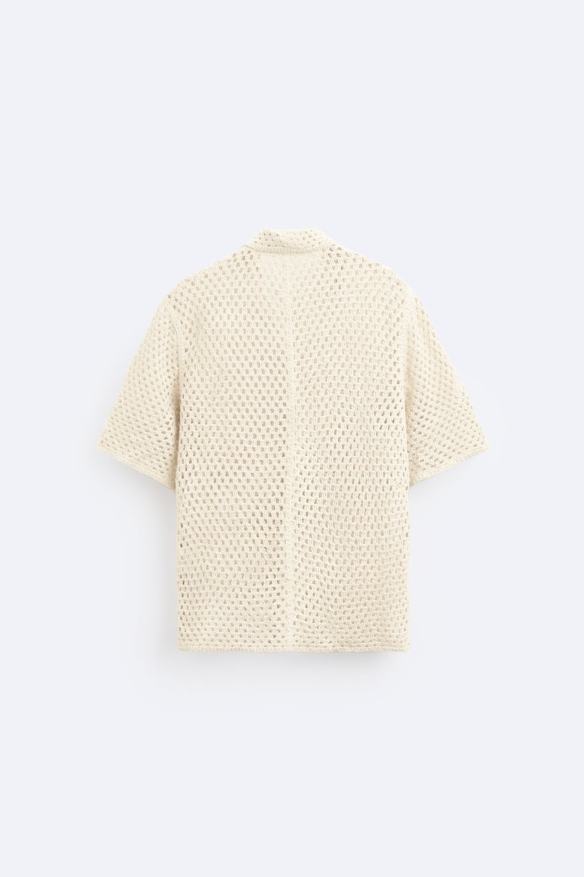 TEXTURED CROCHET SHIRT