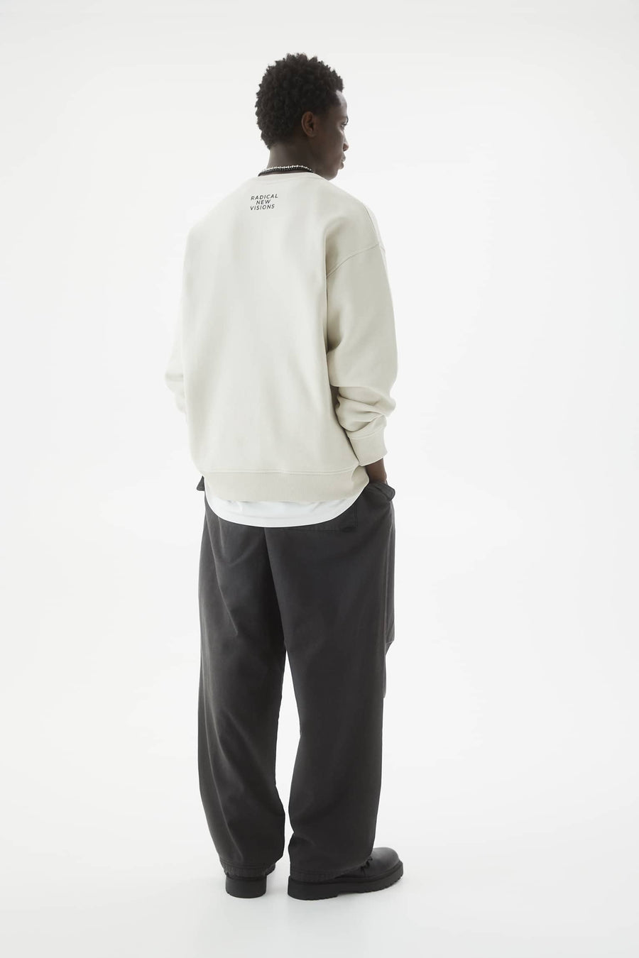 ROUND NECK SWEATSHIRT WITH PHOTOGRAPHIC T-SHIRT