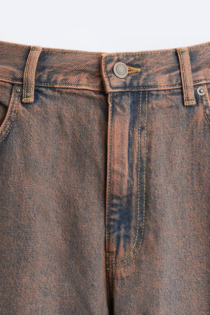 RELAXED FIT OVERDYED JEANS
