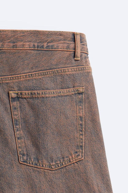 RELAXED FIT OVERDYED JEANS