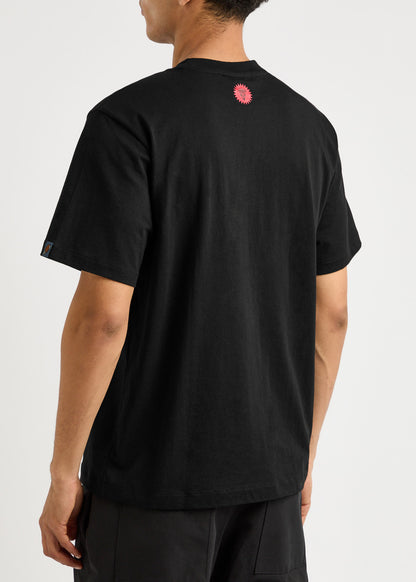 TIGER AND LOGO PRINT T-SHIRT