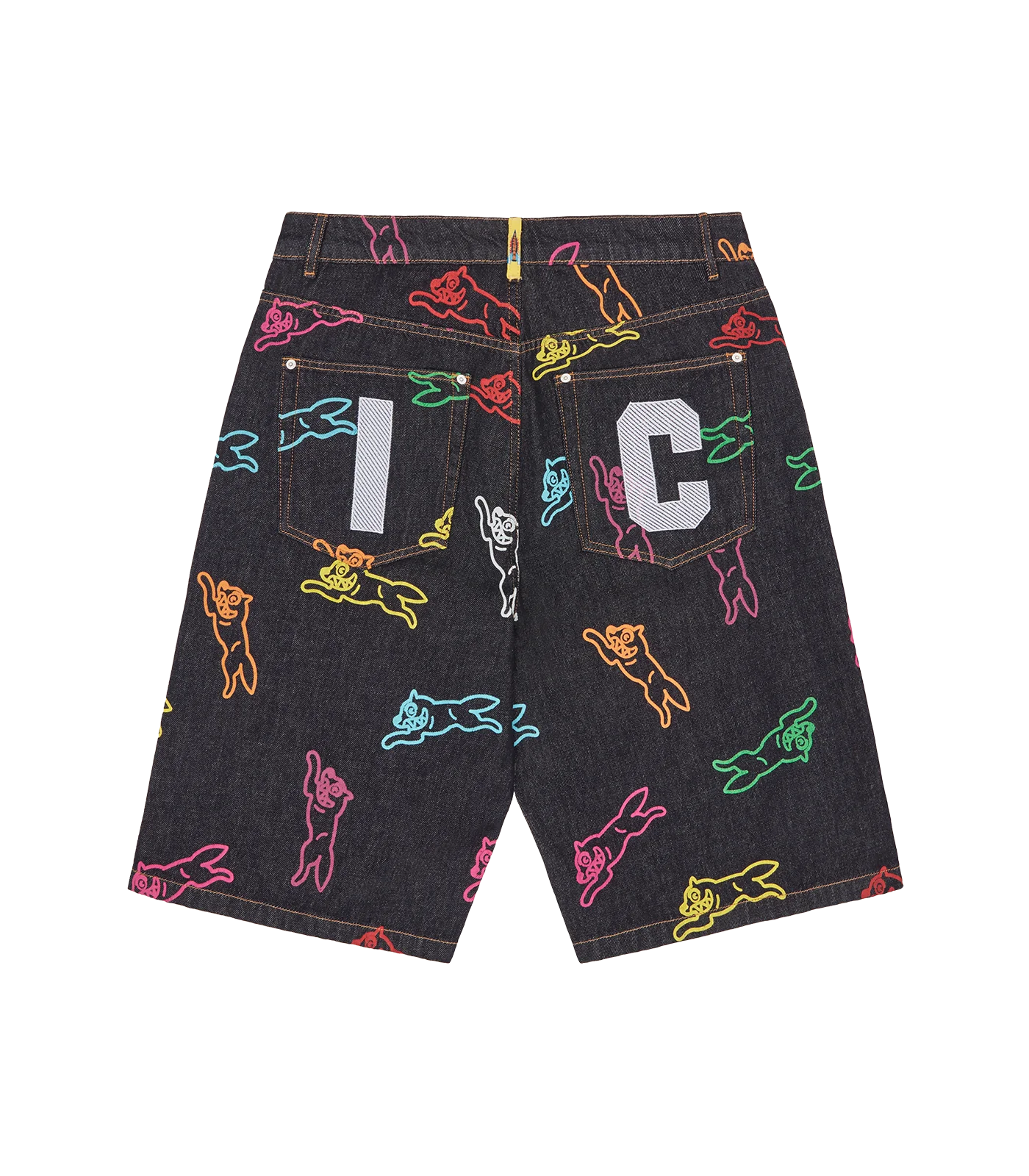ALLOVER RUNNING DOG DENIM SHORTS