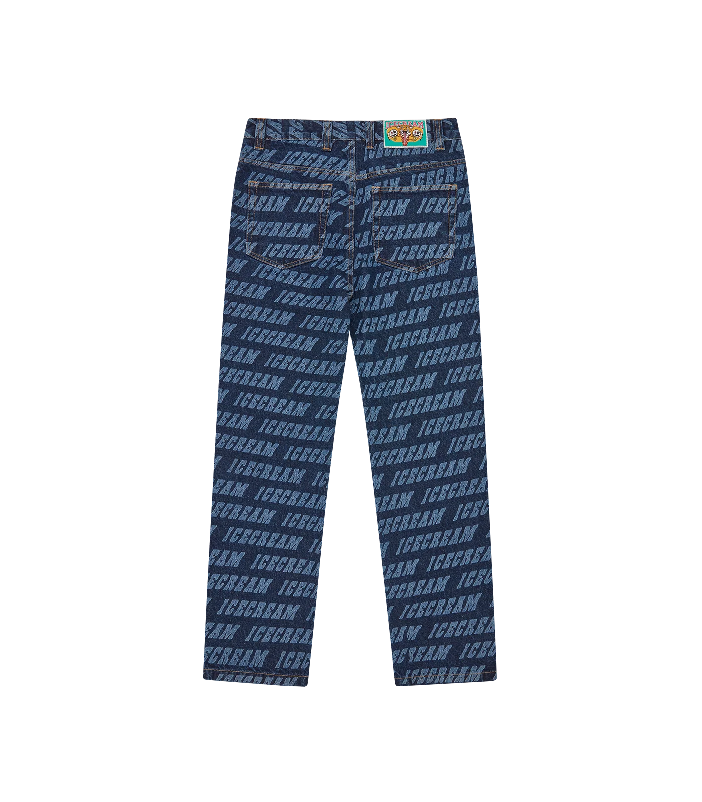 REPEAT LOGO DOUBLE SCOOP DENIM PANT