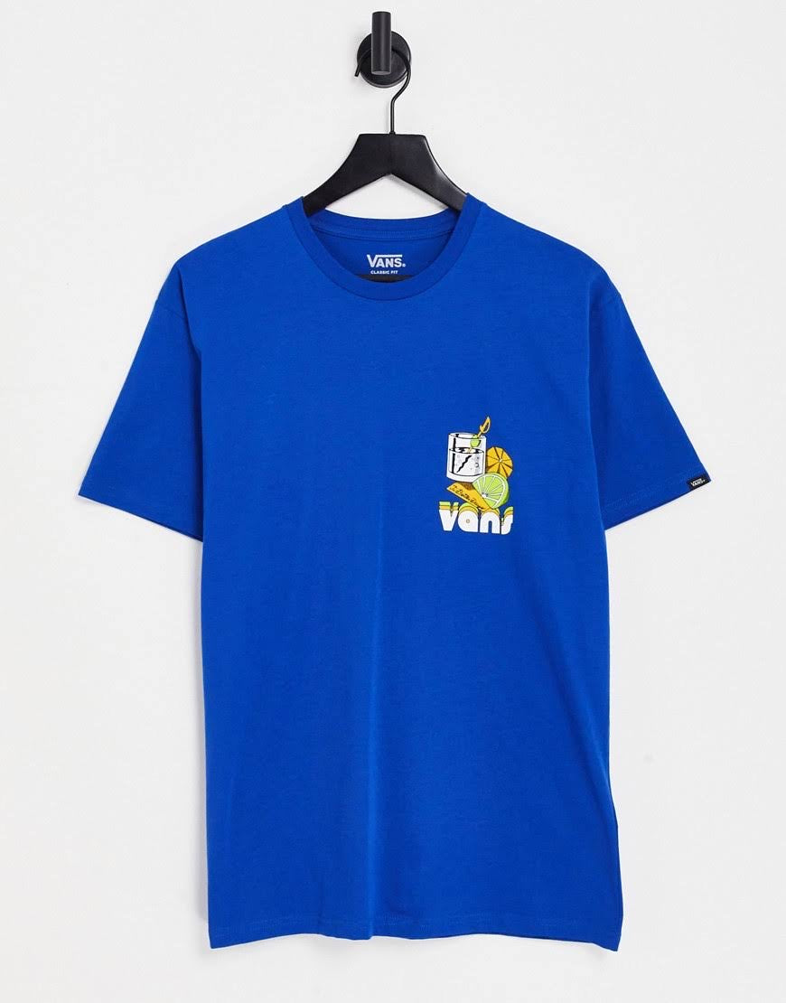 FRUIT BACK PRINT T-SHIRT IN BLUE