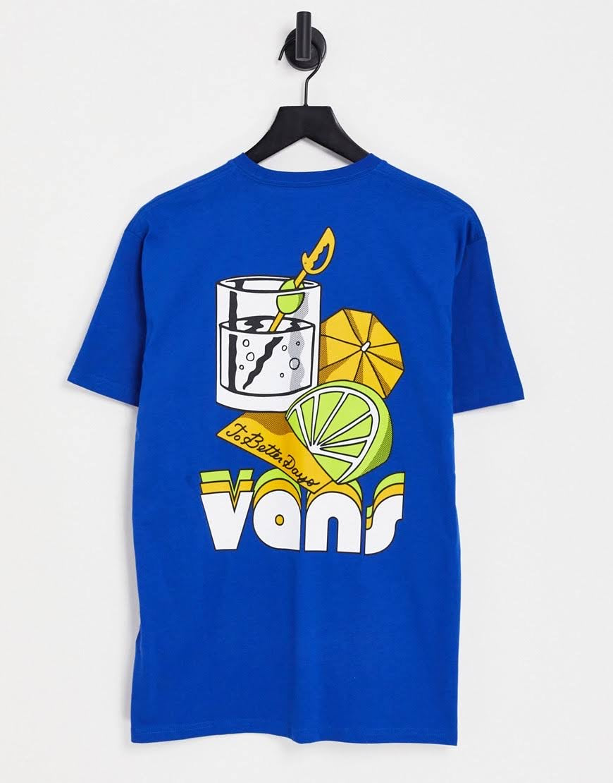 FRUIT BACK PRINT T-SHIRT IN BLUE