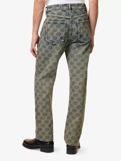 SHIELD LASER STRAIGHT-LEG REGULAR-FIT JEANS