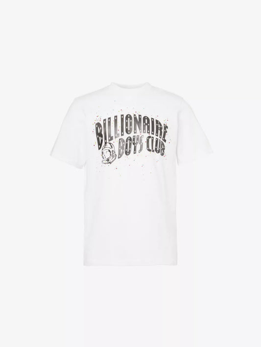 RHINESTONE-EMBELLISHED BRAND-PRINT COTTON-JERSEY T-SHIRT