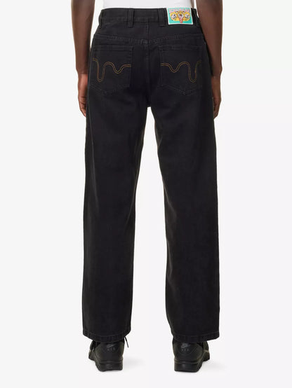 RUNNING DOG DOUBLE SCOOP RELAXED-FIT DENIM JEANS