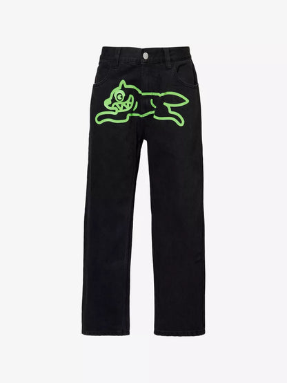 RUNNING DOG DOUBLE SCOOP RELAXED-FIT DENIM JEANS