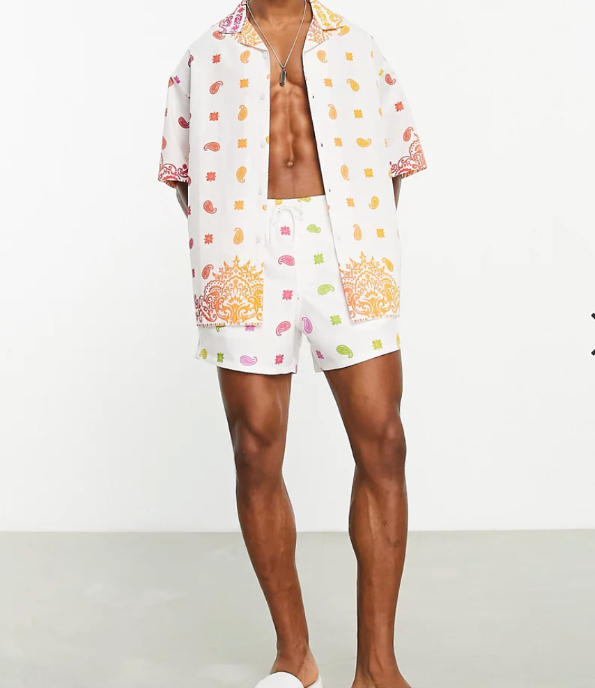 CO-ORD SHORT IN BANDANA PRINT
