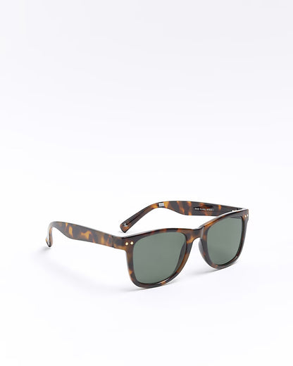 BROWN TORTOISE SHELL SQUARE SUNGLASSES